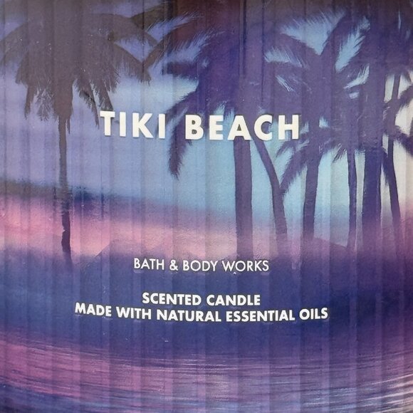 BBW Tiki Beach Bath & Body Works 3 Wick Candle - Picture 3 of 10